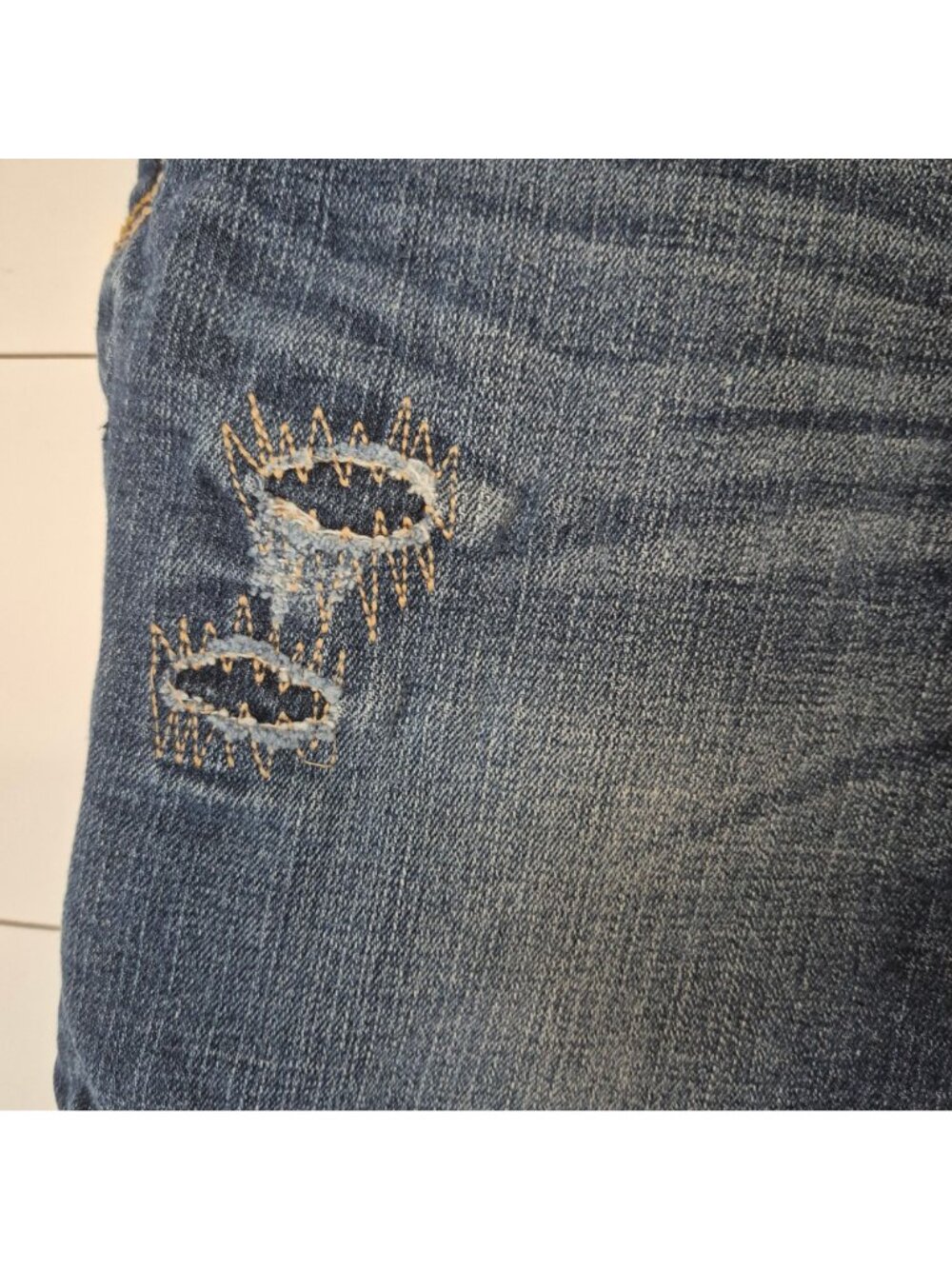Girls Justice Jeans Denim Shorts Distressed Blue Size 16R Simply Low Stretch - Picture 2 of 7